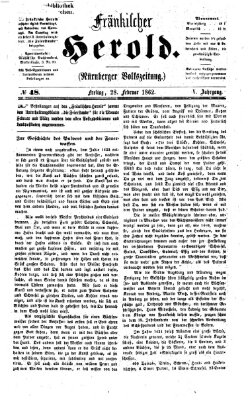 Fränkischer Herold Freitag 28. Februar 1862