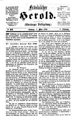 Fränkischer Herold Samstag 1. März 1862