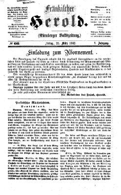 Fränkischer Herold Freitag 21. März 1862