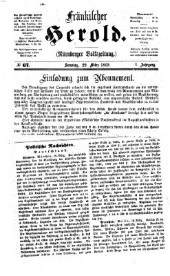 Fränkischer Herold Samstag 22. März 1862