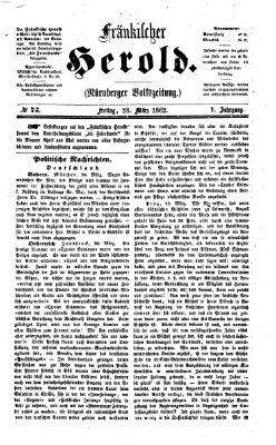 Fränkischer Herold Freitag 28. März 1862