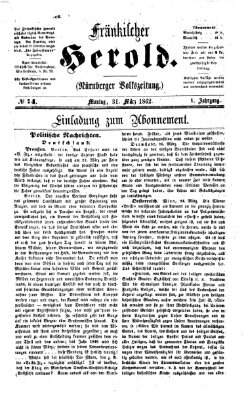 Fränkischer Herold Montag 31. März 1862