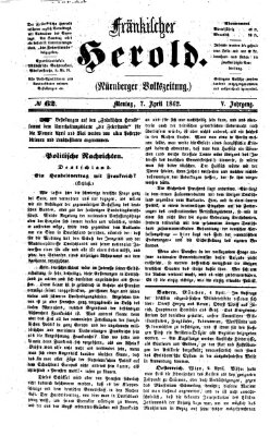 Fränkischer Herold Montag 7. April 1862