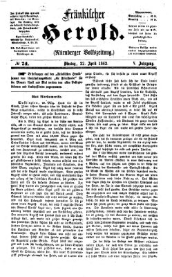 Fränkischer Herold Dienstag 22. April 1862