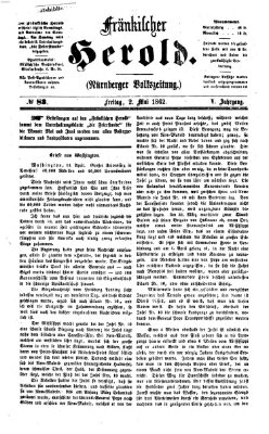 Fränkischer Herold Freitag 2. Mai 1862