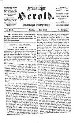 Fränkischer Herold Samstag 14. Juni 1862