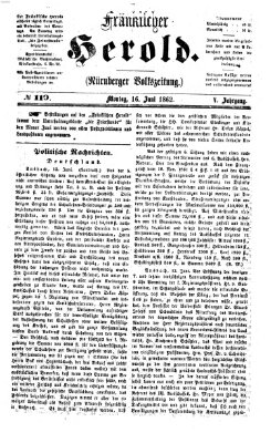 Fränkischer Herold Montag 16. Juni 1862