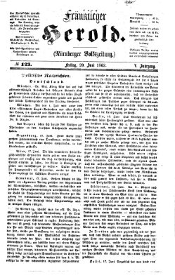 Fränkischer Herold Freitag 20. Juni 1862