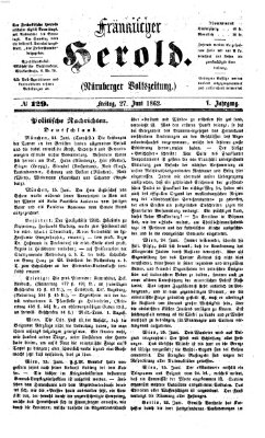 Fränkischer Herold Freitag 27. Juni 1862