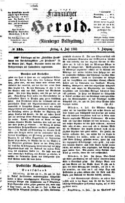 Fränkischer Herold Freitag 4. Juli 1862