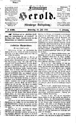 Fränkischer Herold Donnerstag 10. Juli 1862