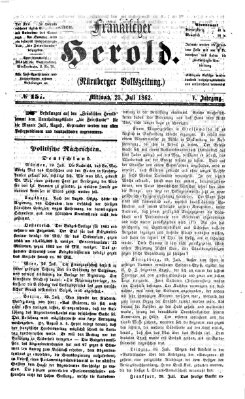 Fränkischer Herold Mittwoch 23. Juli 1862