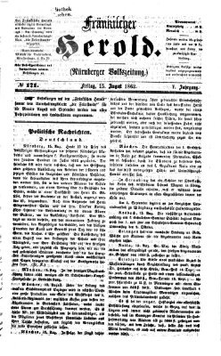 Fränkischer Herold Freitag 15. August 1862