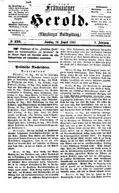 Fränkischer Herold Samstag 16. August 1862