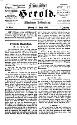 Fränkischer Herold Dienstag 19. August 1862