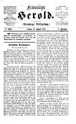 Fränkischer Herold Freitag 22. August 1862