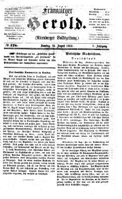 Fränkischer Herold Samstag 23. August 1862