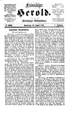 Fränkischer Herold Donnerstag 28. August 1862