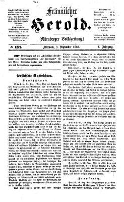 Fränkischer Herold Mittwoch 3. September 1862