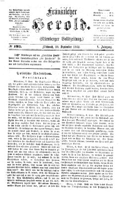 Fränkischer Herold Mittwoch 10. September 1862