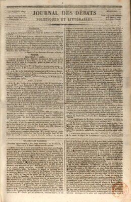 Journal des débats politiques et littéraires Mittwoch 18. Juli 1827