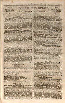 Journal des débats politiques et littéraires Donnerstag 2. August 1827