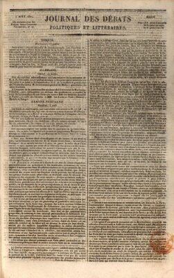 Journal des débats politiques et littéraires Dienstag 7. August 1827