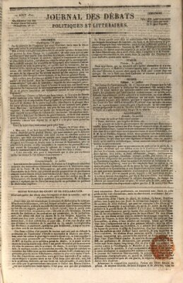 Journal des débats politiques et littéraires Sonntag 12. August 1827