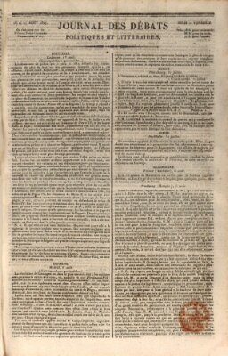 Journal des débats politiques et littéraires Freitag 17. August 1827