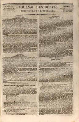 Journal des débats politiques et littéraires Freitag 24. August 1827