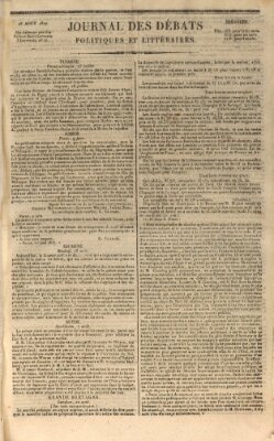 Journal des débats politiques et littéraires Sonntag 26. August 1827