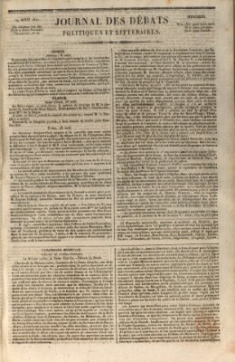 Journal des débats politiques et littéraires Mittwoch 29. August 1827