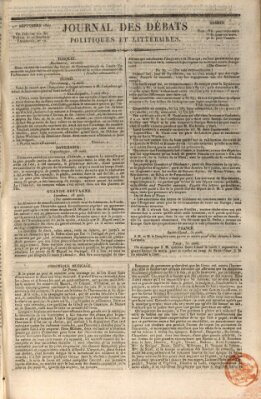 Journal des débats politiques et littéraires Samstag 1. September 1827