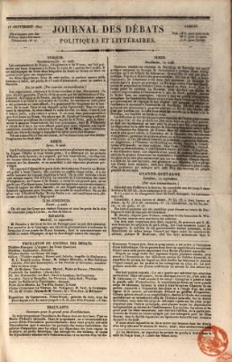 Journal des débats politiques et littéraires Samstag 15. September 1827