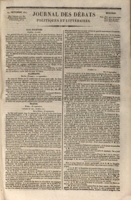 Journal des débats politiques et littéraires Mittwoch 19. September 1827