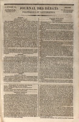 Journal des débats politiques et littéraires Sonntag 23. September 1827