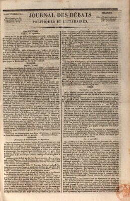 Journal des débats politiques et littéraires Sonntag 30. September 1827