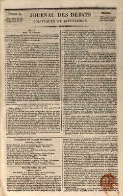 Journal des débats politiques et littéraires Sonntag 7. Oktober 1827