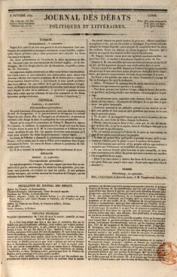 Journal des débats politiques et littéraires Montag 8. Oktober 1827