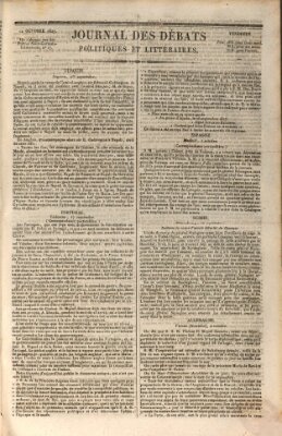 Journal des débats politiques et littéraires Freitag 12. Oktober 1827