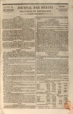 Journal des débats politiques et littéraires Sonntag 14. Oktober 1827