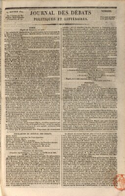 Journal des débats politiques et littéraires Freitag 19. Oktober 1827