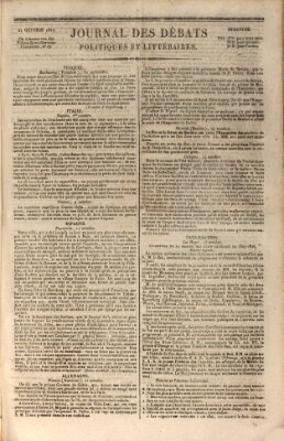 Journal des débats politiques et littéraires Sonntag 21. Oktober 1827