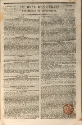 Journal des débats politiques et littéraires Mittwoch 31. Oktober 1827