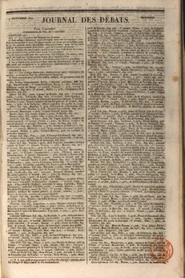 Journal des débats politiques et littéraires Mittwoch 7. November 1827