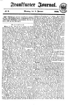 Frankfurter Journal Montag 4. Januar 1858