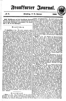 Frankfurter Journal Dienstag 5. Januar 1858