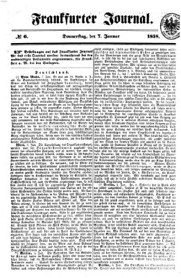 Frankfurter Journal Donnerstag 7. Januar 1858