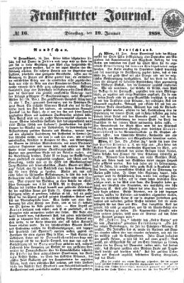 Frankfurter Journal Dienstag 19. Januar 1858