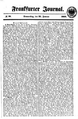 Frankfurter Journal Donnerstag 21. Januar 1858